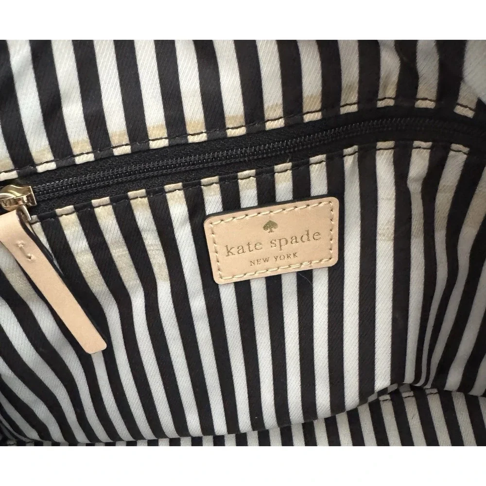 KATE SPADE Catherine Street White & Beige Shoulder Bag Satchel Purse NWOT